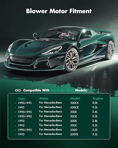 Vista 1443 de SCITOO 700188 Reemplazo del motor del ventilador HVAC con jaula de ventilador para Toyota Tacoma 2005-2015, reemplazo OE - 87103-04043, 87103-04044