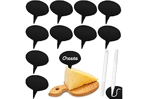 Acrylic Cheese Board Labels Reusable Place Card Label Holders with 2 Erasable Markers