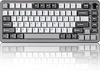 Vista 11 de YUNZII Teclado mecánico inalámbrico B75 PRO, diseño del 75% con perilla, estructura personalizada de junta de intercambio rápido, interruptores