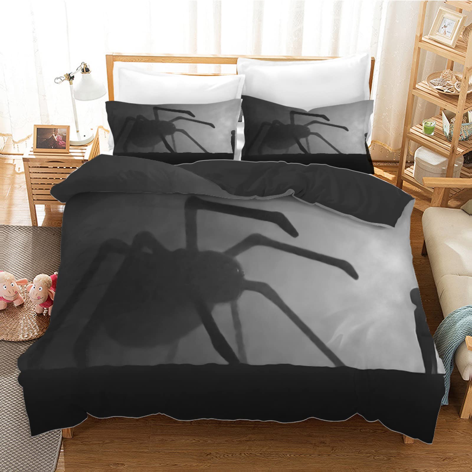 Housse de couette 160x200 araignée pour relooker une chambre d'ado dynamique