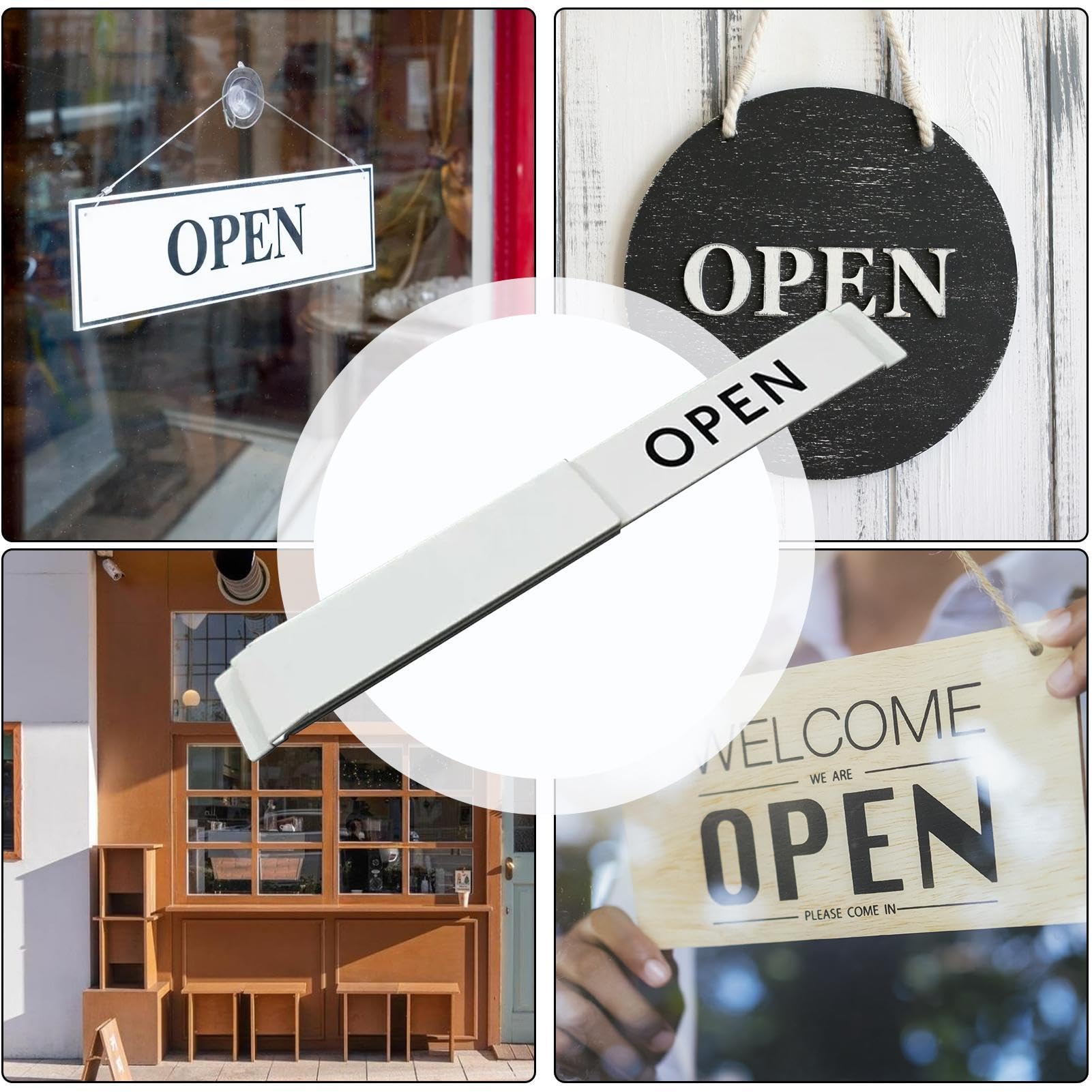 Segnale scorrevole per porta, con scritta in lingua inglese "Open Close Slider", per la privacy, con testo trasparente, facile da usare, per una comunicazione