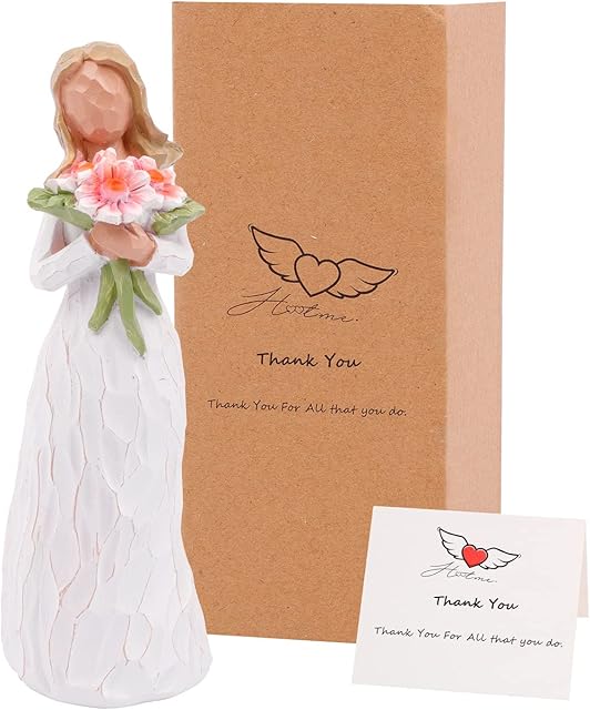 Guardian Angel Figurine, Sunflower-Hand Carved Praying Angel Sculpture, Home Decoration Gifts for Valentine's Day, Gifts For Lover To Expressing Love