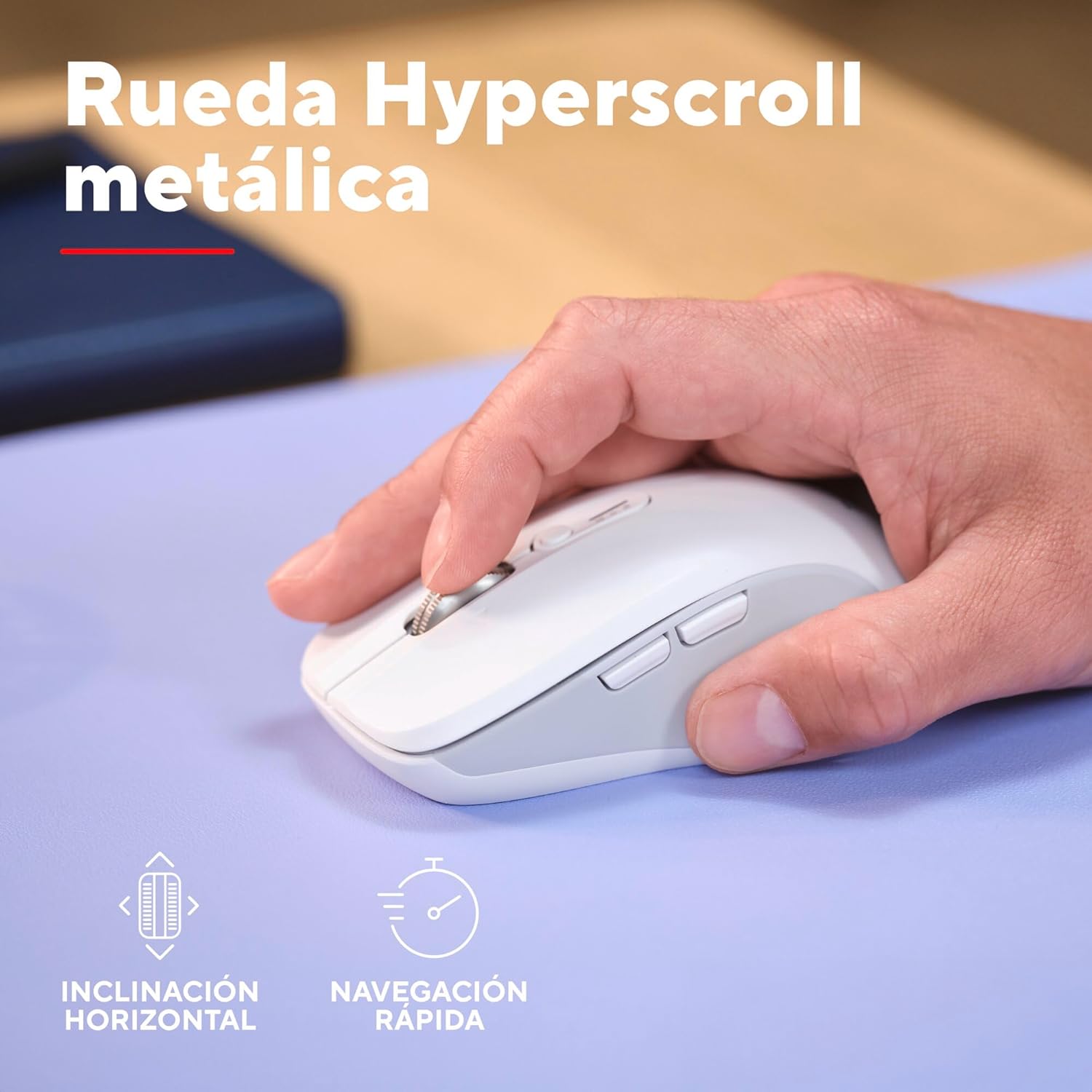 Trust Ferro Ratón Inalámbrico con Desplazamiento Rápido y Horizontal, Bluetooth + 2.4GHz, Mouse Silencioso Multidispositivo, 65% Plástico Reciclado, PC Ordenador Portátil Mac, Blanco 4