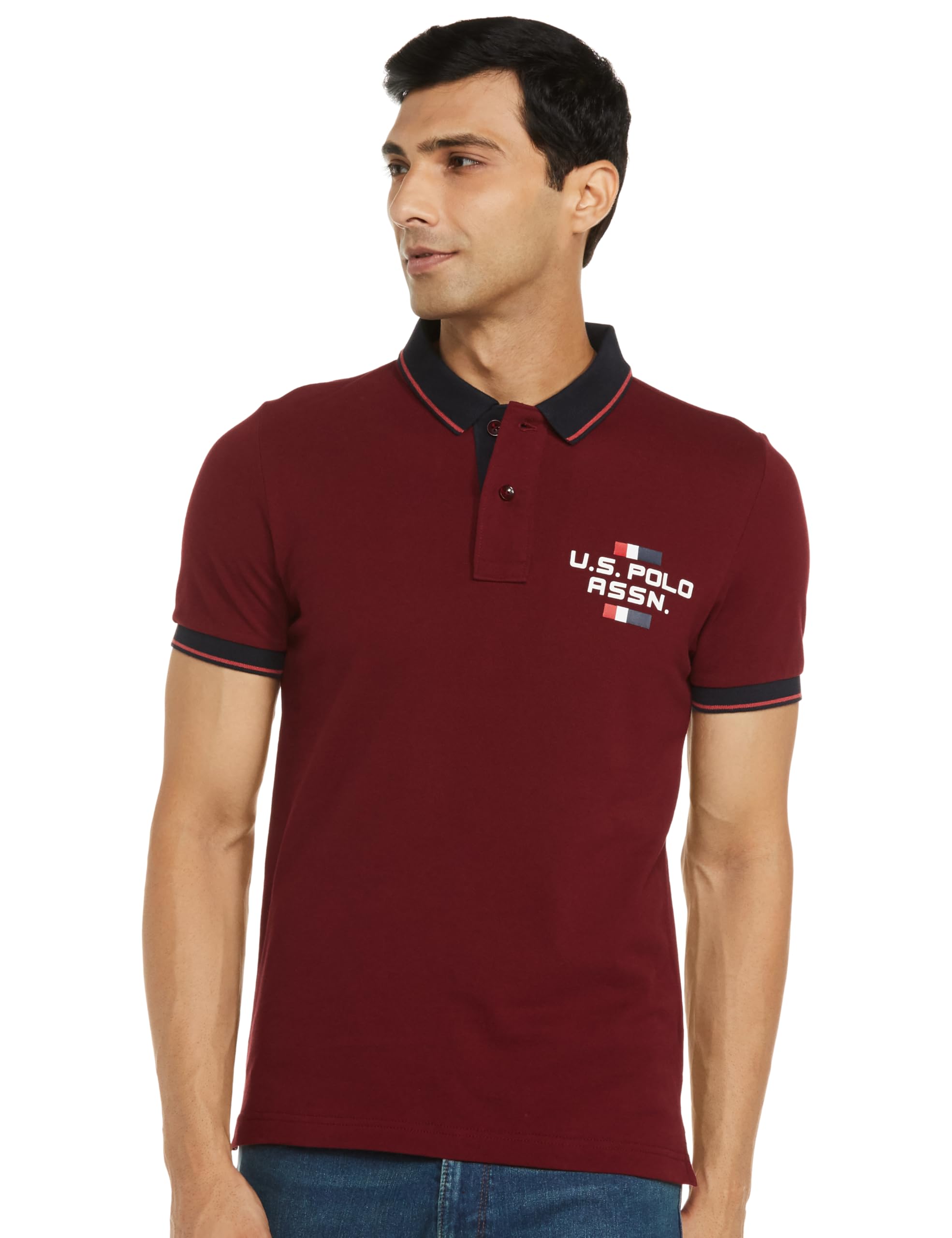 u.s. polo assn. Men's Cotton Solid Regular Fit Polo Shirt-picture-53