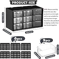 Vista 2 de Amyhill 6 Piezas Organizador Mini de Cajones Organizador Pequeño con 9 Cajones Caja de Almacenamiento de Manualidades de Plástico de Escritorio