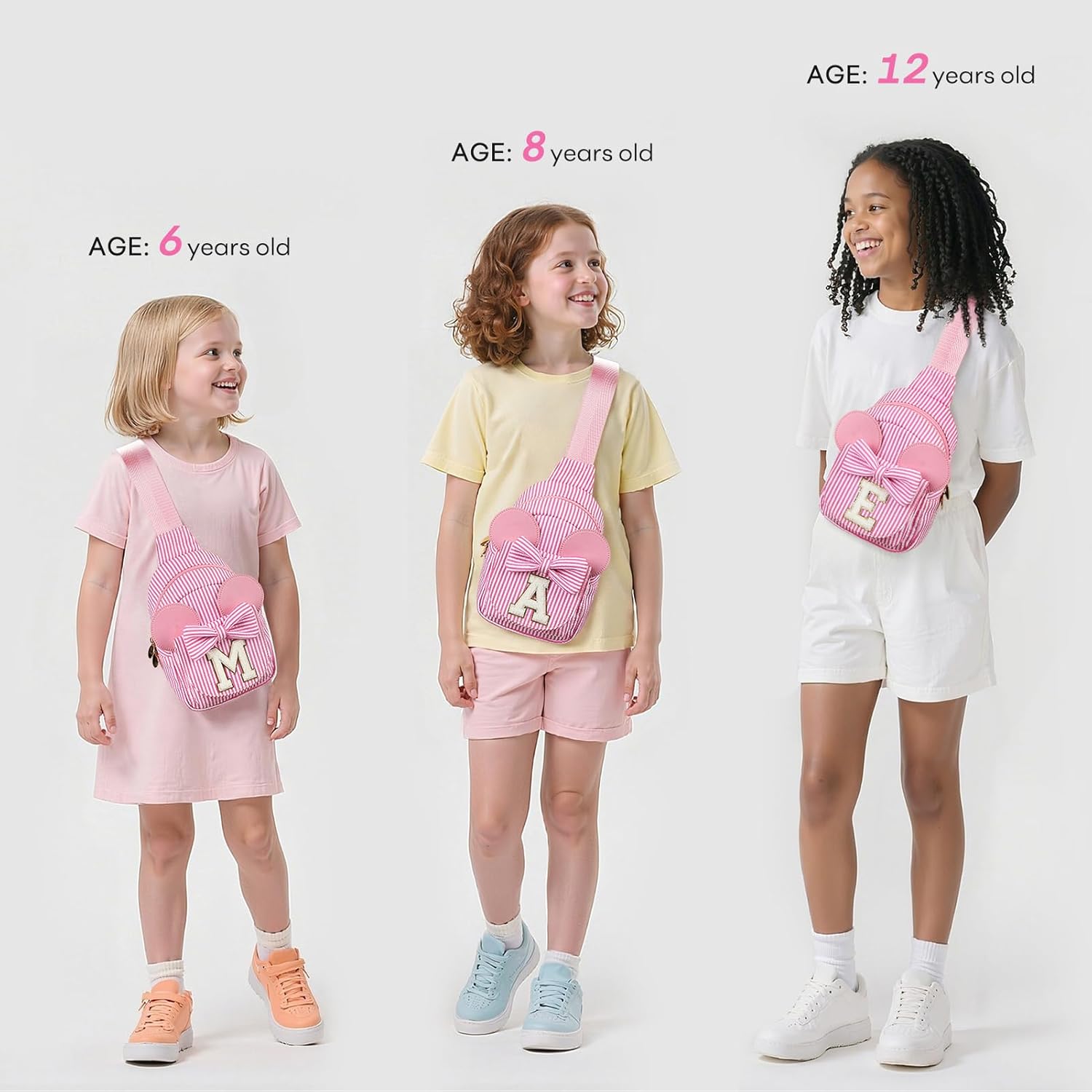 mibasies Initial Sling Bag for Girls, 4 Year Old Girl Birthday Gifts, Letter M - Image 8