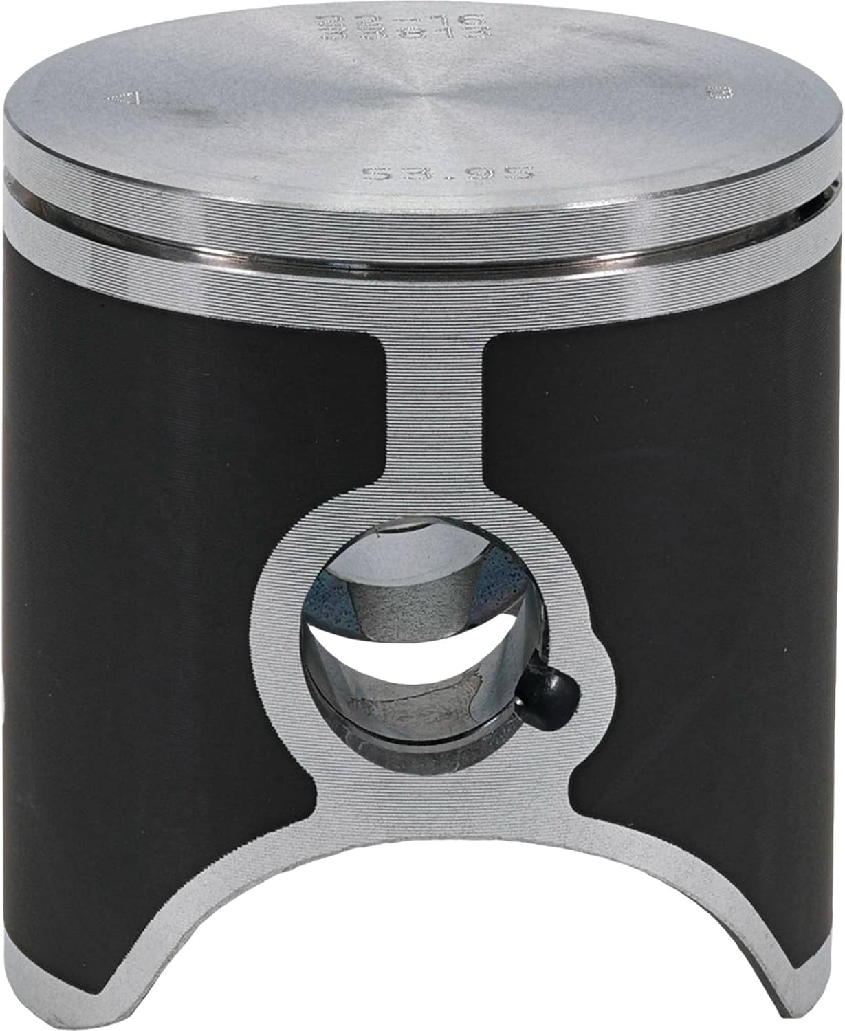 Vertex 24570B Cast Replica Piston Kit Compatible With/Replacement For Fantic XE 125, XX 125 2022, Yamaha YZ 125 2022 STD Compression Ratio, 54 mm Cylinder Diameter, 53.950mm Piston Diameter