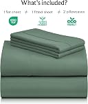 LuxClub 4 PC King Sheet Set, Breathable Luxury Bed Sheets, Deep Pockets Wrinkle Free Cooling Bed Sheets Machine Washable Hotel Bedding Silky Soft - Tree Moss Green King