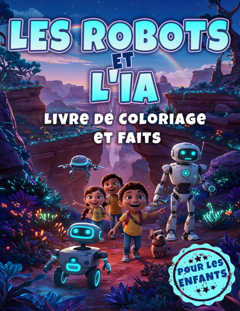 Les robots et l'IA Livre de Coloriage et Faits pour les Enfants: Une aventure futuriste à colorier et découvrir pour les jeunes inventeurs et esprits curieux