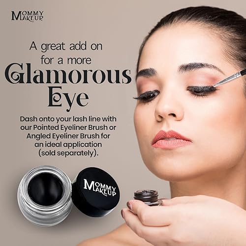 Miniatura 5 de Mommy Makeup Delineador de ojos de gel impermeable con micropigmentos semipermanentes, a prueba de manchas, de larga duración, sin parabenos, color