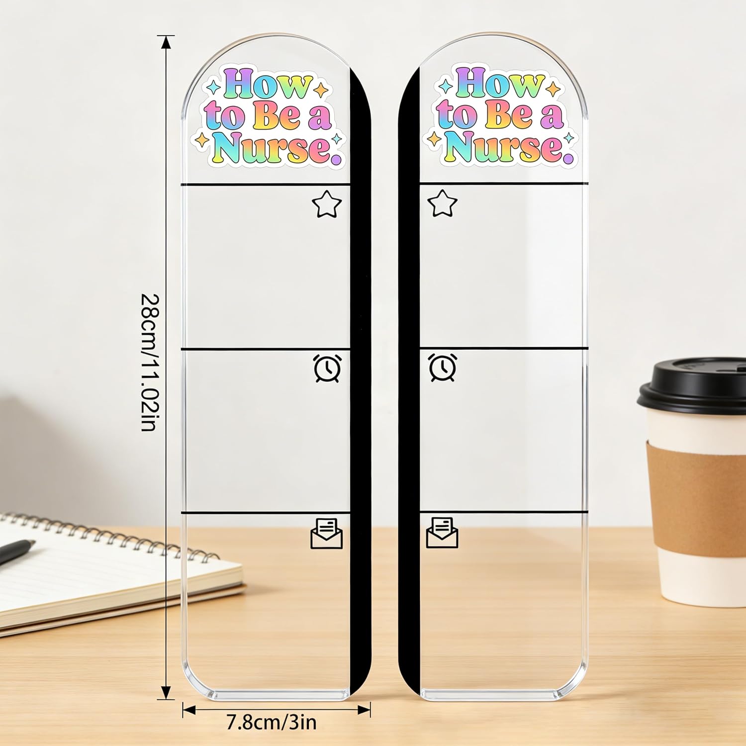 How to Be a Nurse Office Desk Accessories 2pcs Computer Monitor Memo Board Message Board Supplies for Home Desktop Decor image 3