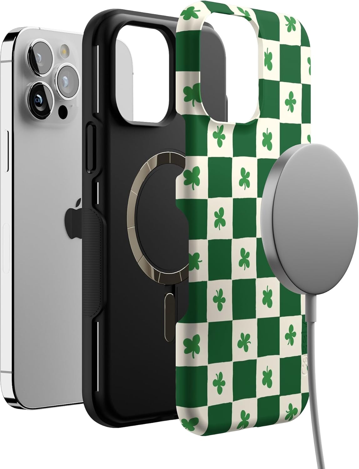 Casely iPhone 13 Pro Max Case | Lucky You | Shamrock | Bold Protective Design | Compatible with MagSafe