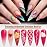 Artdone 15pcs Pink Nail Art Brushes, Nail Art Tool Set, Dotting Tools, Dust Brush,Striping Brushes for Long Lines, Drawing Pen For Gel Polish Design supply