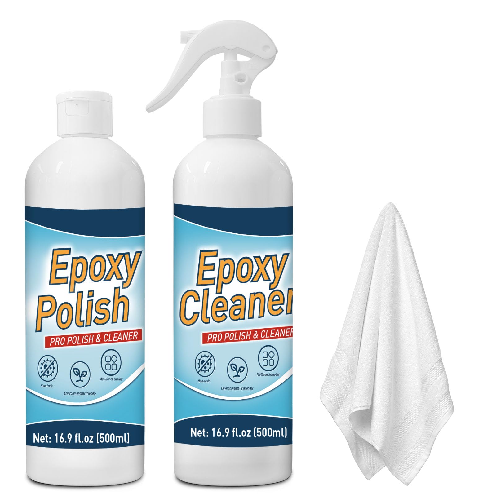 Harz-Polierset, 500+500ml, Profi-Politur und Epoxidreiniger, speziell formuliert für Epoxidharz, entfernt Kratzer und Schrammen, perfekt für Heimwerker, Heimdekoration