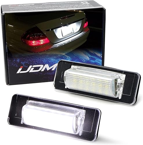 iJDMTOY OEM-Fit - Kit de luz LED completa para placa de matrícula de 3 W, compatible con Mercedes W202 Clase C, W210 Clase E, sin errores CAN-buss,