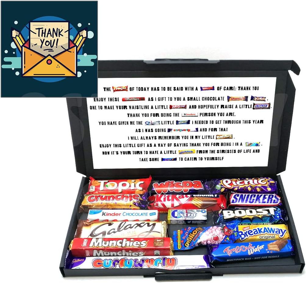 15 Piece Thank You Teacher Personalised Chocolate Poem Gift Box Thank You Letter Amazon Co Uk Grocery