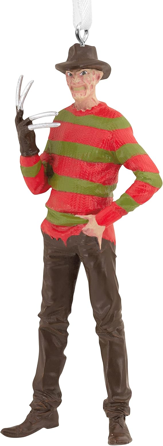 Cines sumergidos en el terror esta Navidad 8 71dSnMQiPFS. AC SX569 Hallmark Nightmare on Elm Street Freddy Krueger Ornament for Halloween or Christmas