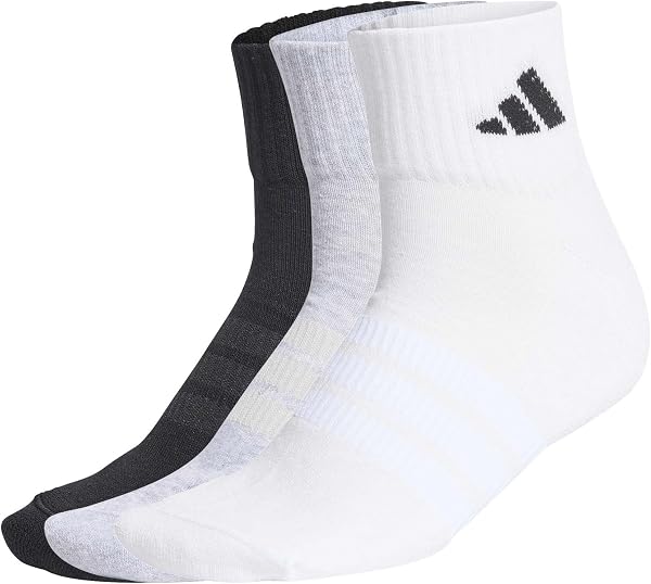 adidas Unisex Cushioned Sportswear Ankle Socks Pack of 3 - 4