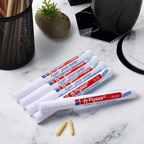 Miniatura 9 de 6 bolígrafos de azulejos restaurador de lechada de pared, rotulador de reparación de lechada para restaurar azulejos, paredes, suelos de baños y