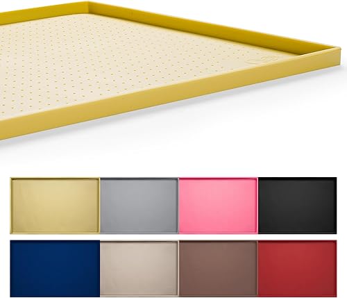 Miniatura 97 de Hubulk Tapete de alimentación para perros, 100% impermeable, de silicona de grado alimenticio, mantel individual para alimentos y agua