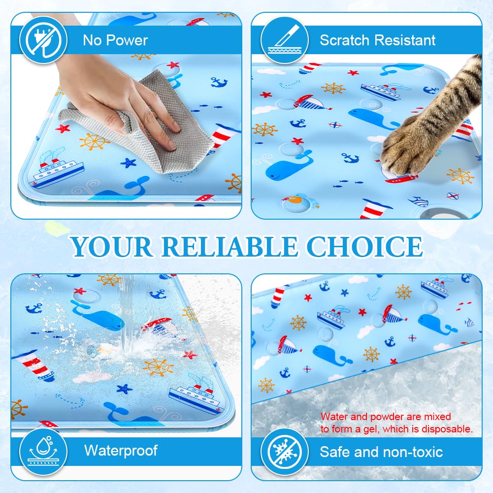 flintronic Tappetino refrigerante per animali, Tappetino Refrigerante Cani Gatti Iniezione D'acqua, 40 x 50cm Materassino per Animali, Rinfrescante, per Animali di Piccola, Media e Grande Taglia