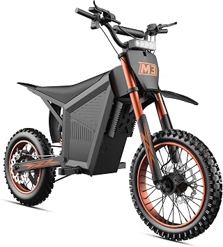 Electric Dirt Bike for Teens Adults, 3000W Peak Mid-Drive Motor, UL 2849 Certified Electric Motorcycle with 48V 20.8Ah Battery