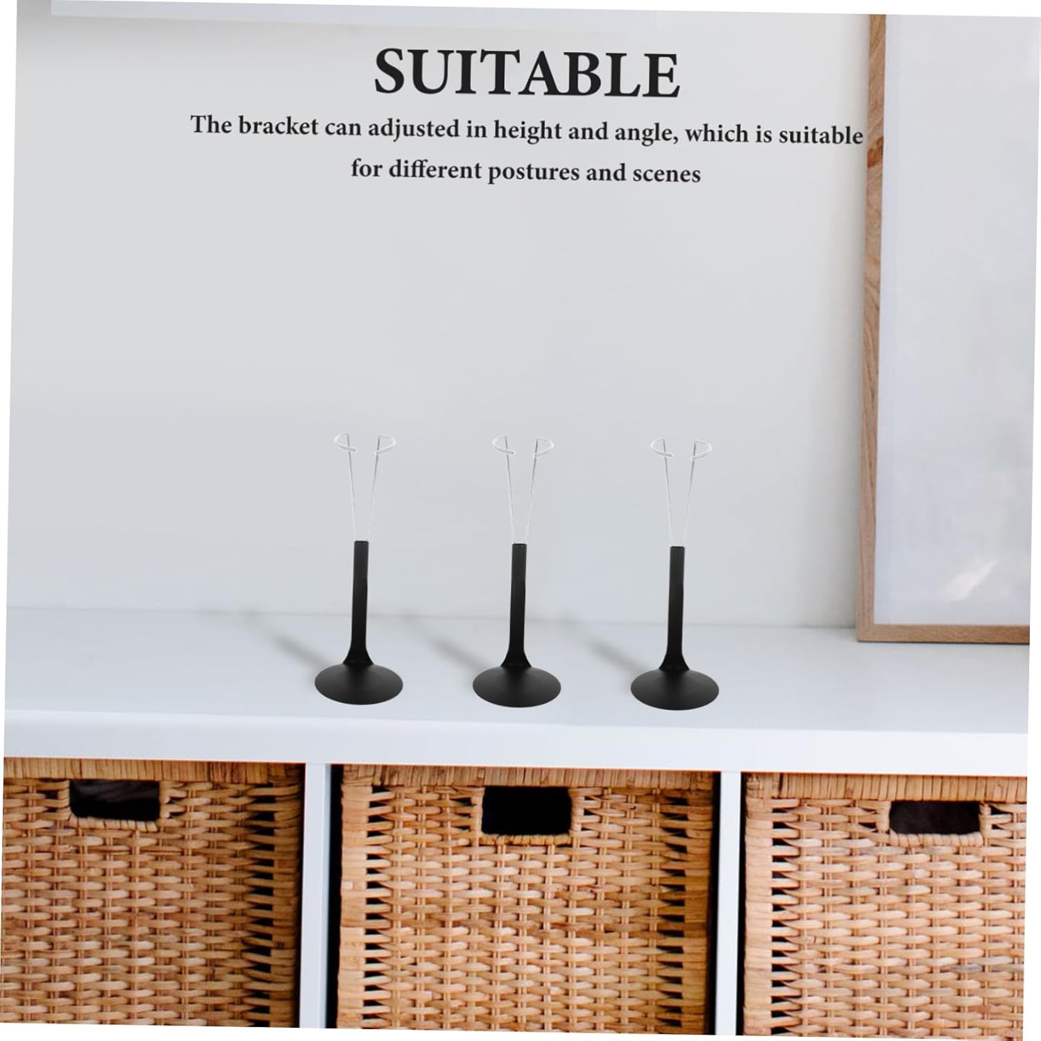 IMIKEYA 10pcs Doll Display Stands Metal Plastic Construction Adjustable Height for 1/6 Scale Figures for Dolls Action Figures