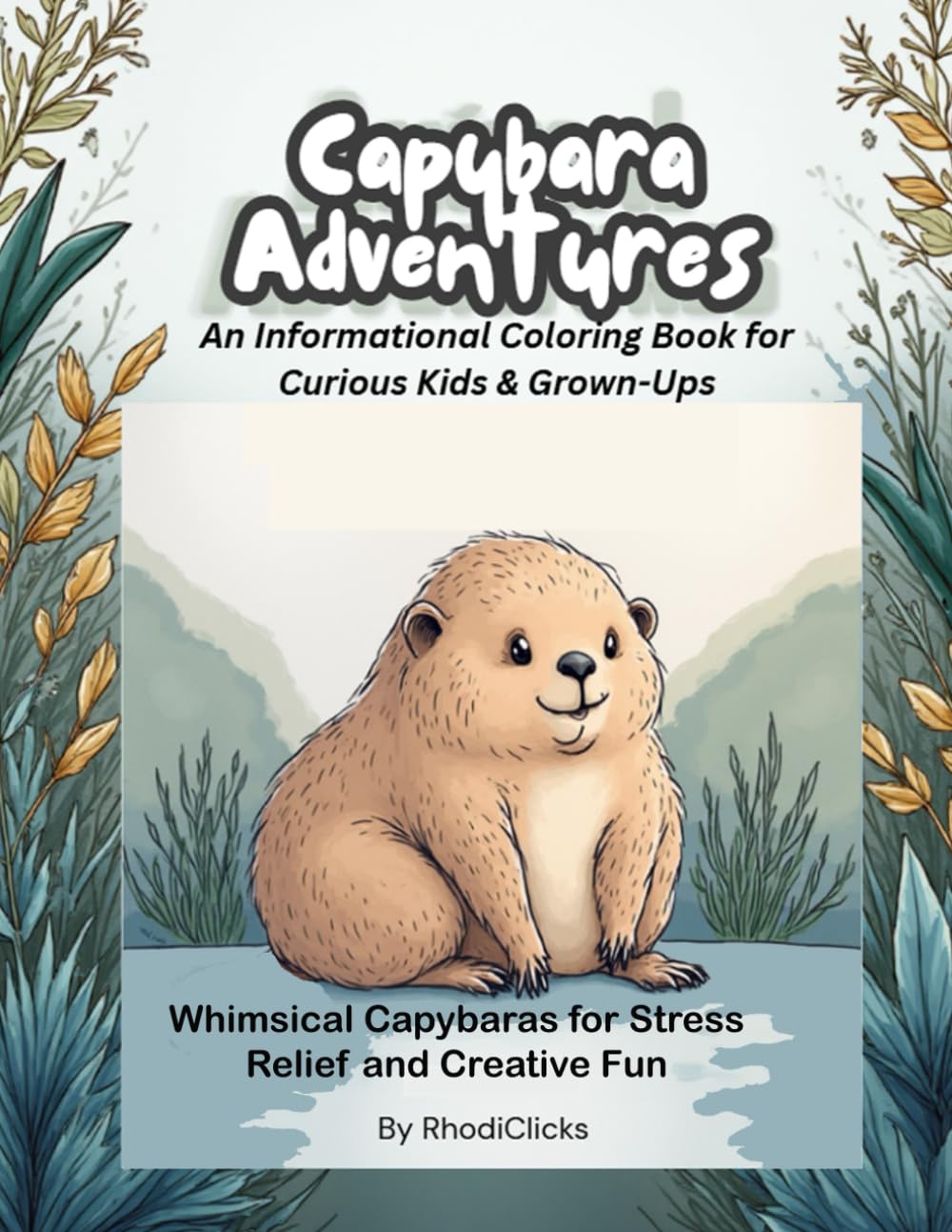 Capybara Adventures: An Informational Coloring Book for Curious Kids & Grown-ups: Whimsical Capybaras for Stress Relief and Creative Fun