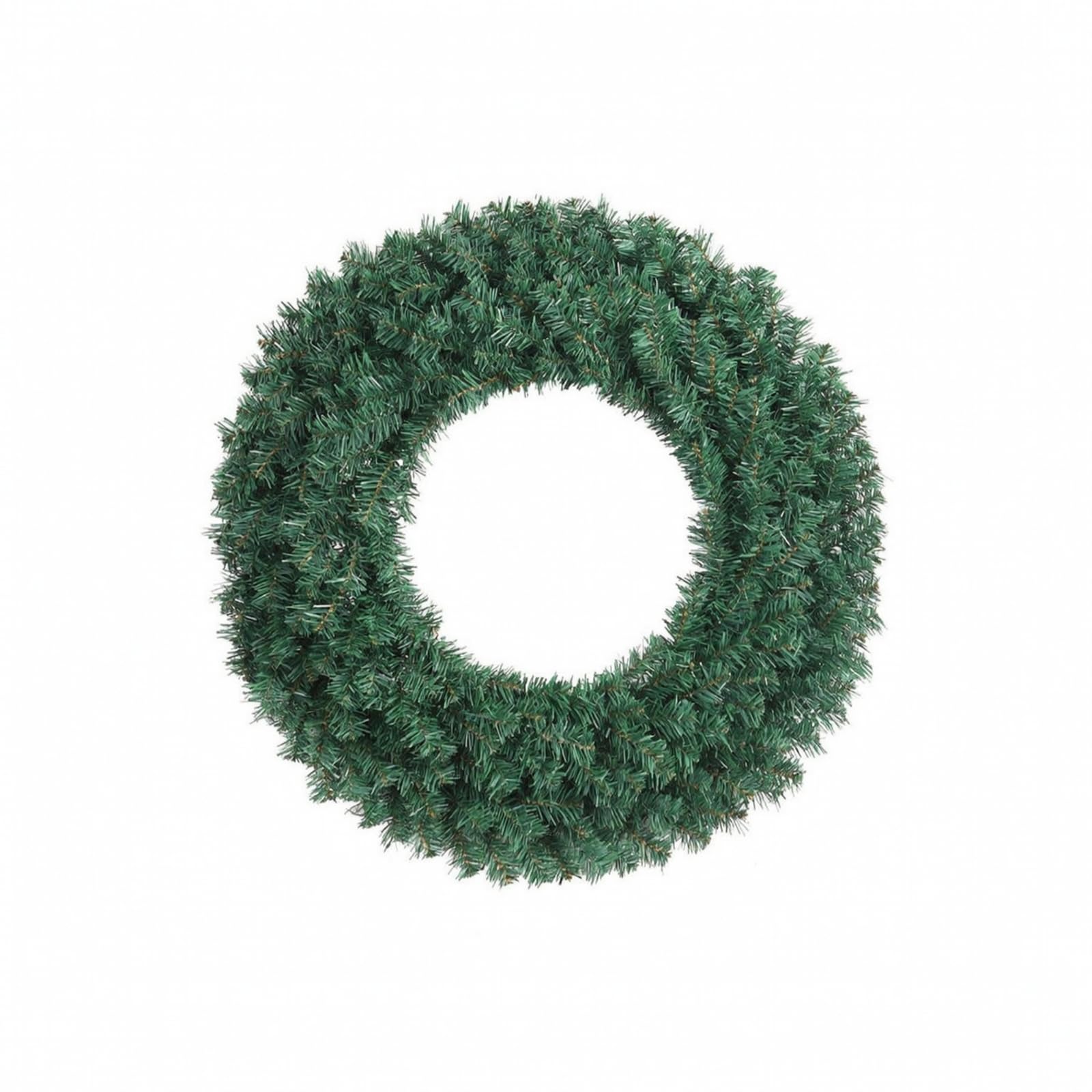 Künstlich Wandkranz, Grüner PVC-Weihnachtskranz, Großes Modell, 340 Zweige, Modell HH2617, 100 cm
