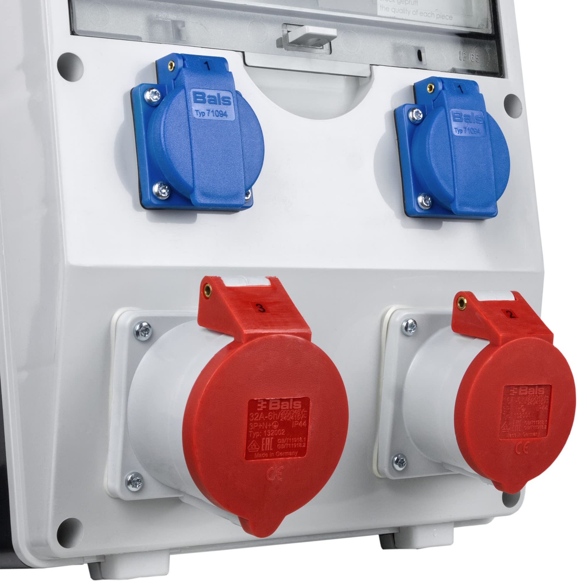 Doktorvolt Stromverteiler Bals Stecker 16A Baustromverteiler Schuko Steckdosen IP44 ECO-S 32A 16A 2x230V