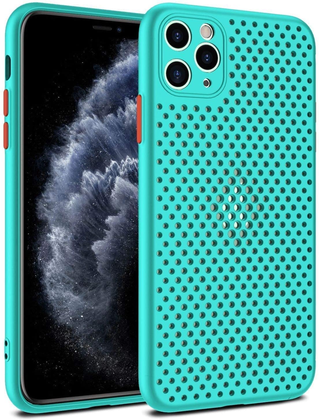 Heat Dissipation Phone Case Designed for iPhone 16 Series, Breathable Hollow Cellular Hole Full Back Camera Lens Protection Ultra Slim TPU Phone Case