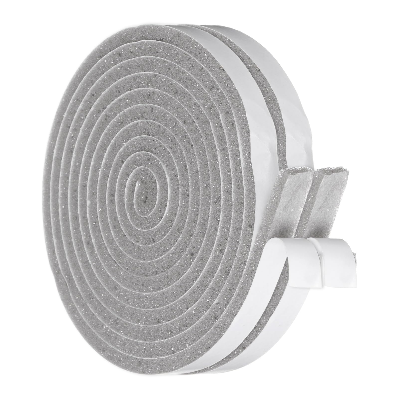 sourcing map 10mmx5mm Foam Weather Stripping, Self Adhesive Door Seal Insulation Strips, Soundproofing Foam Seal Tape for Door/Window, Air Conditioning (2 Meter Total Length in 2 Roll)