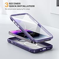 Vista 525 de Diaclara - Funda diseñada para iPhone 15 Plus de 6.7 pulgadas, transparente, cuerpo completo, con protector de pantalla, resistente de protección