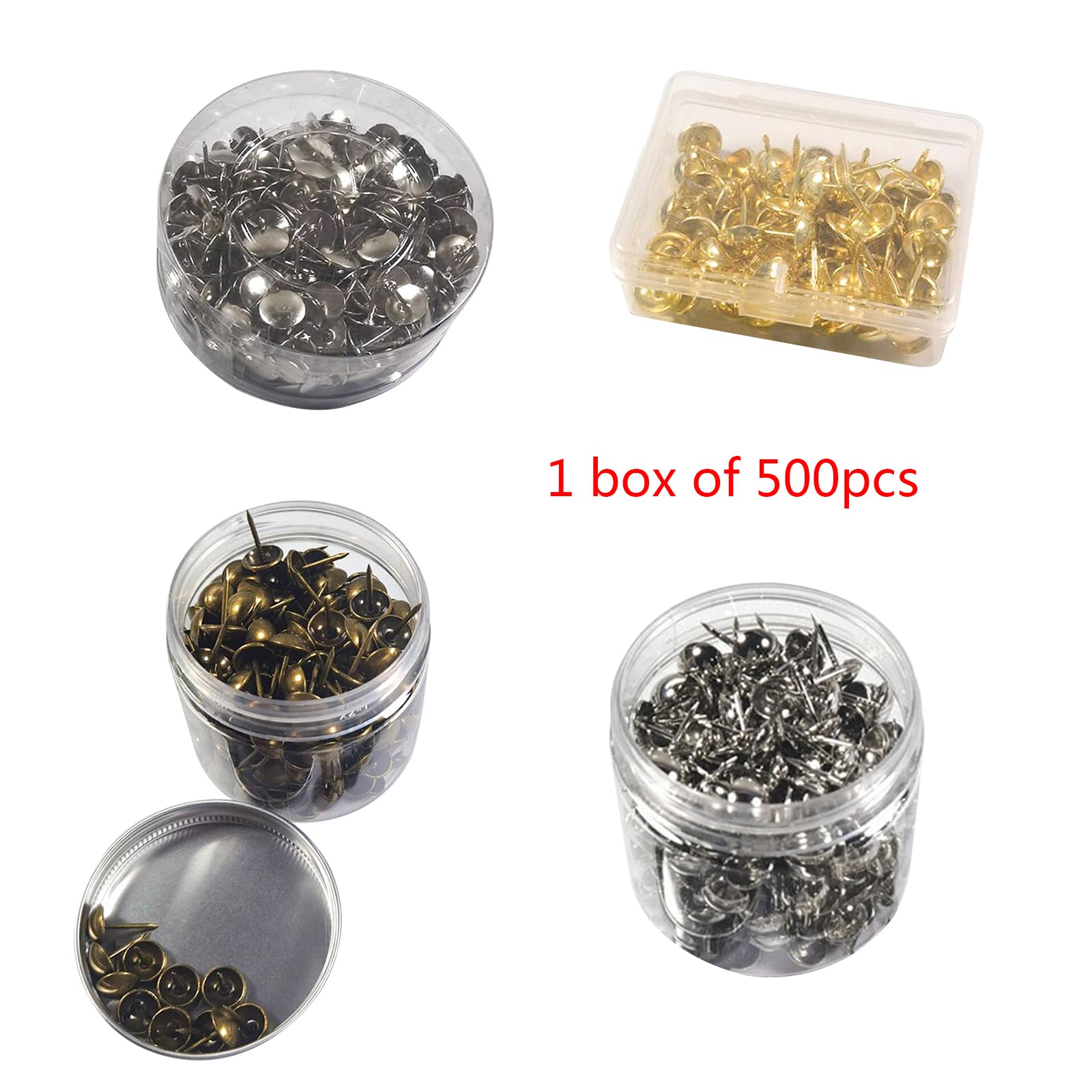 500xThumbtacks Thumb Tacks Drawing Pin Pointed Pins for Organizing File and Art Projects Nails
