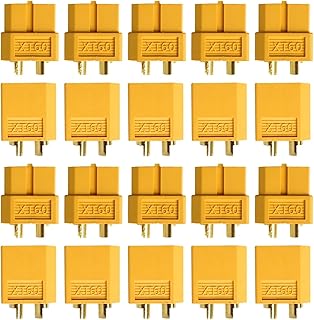 Gxcdizx 20Pcs XT60 Bullet Connector Plug Male Female for RC Car Battery ESC Charger Lead
