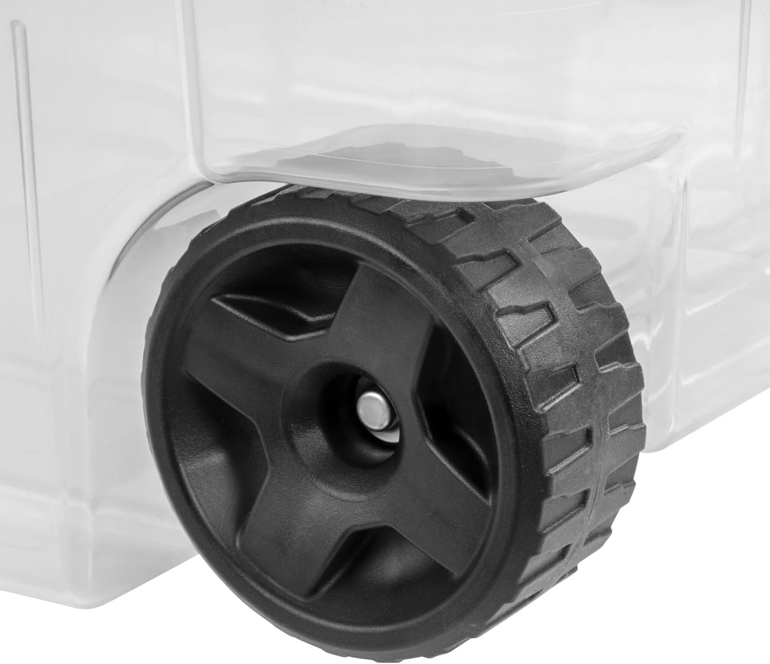 160 Quart Wheeled Stacker, Extra Large Durable Clear Bin, Latch Lid and Pull Handle, Gray, 2 Count