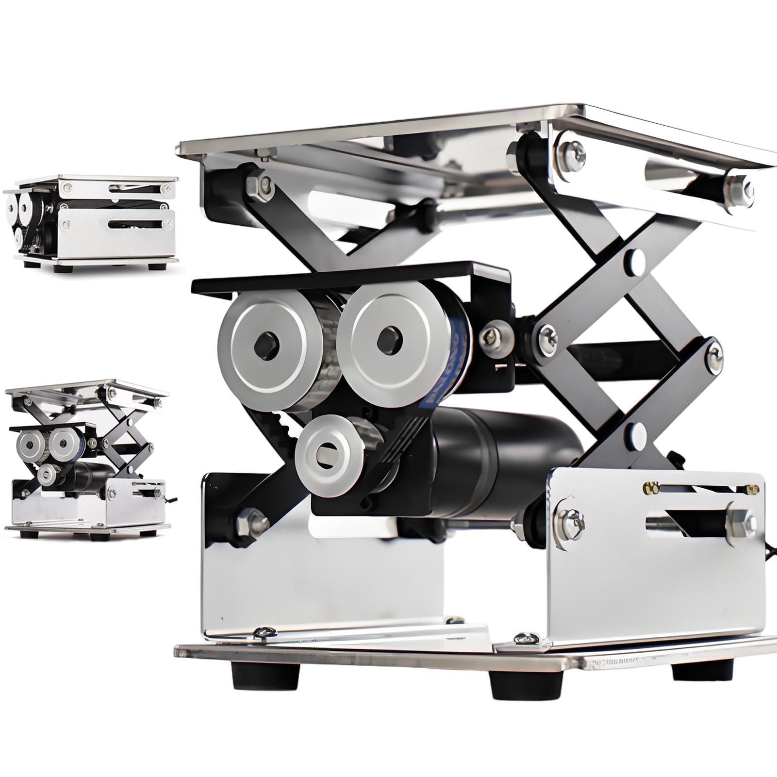 ROGHA Electric Lifting Platform - Stainless Steel Adjustable Lifter with Remote Control 10Kg Capacity 60s Fast Lift 15 * 15cm