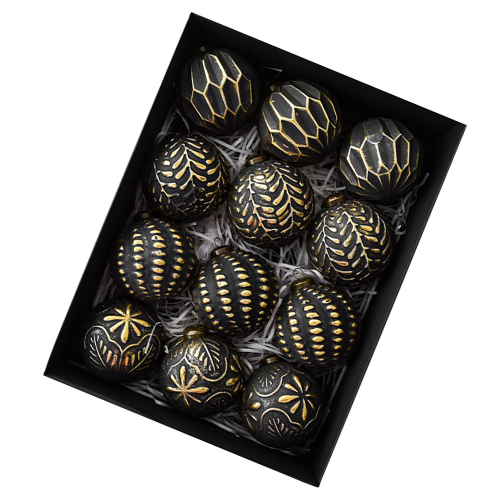 12Pcs Shimmering Christmas Ball Ornament 8cm Shatterproof Christmas Baubles Hanging Decorations for Tree Wreath Mantels Unbreakable Tree Decorations