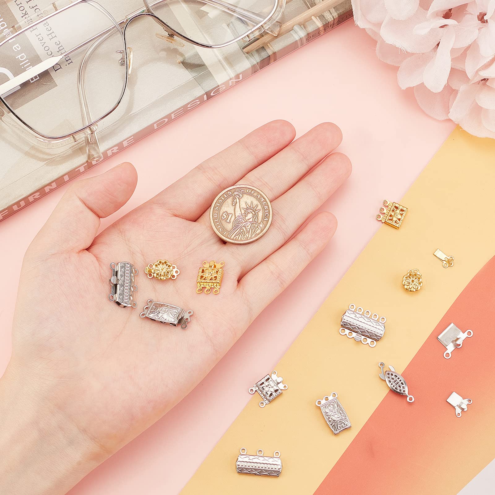 Holibanna 1Pezzi Fibbia Per Collane Fai Da Te Connettore Multi Per Gioielli Facile Da Usare E Resistente Accessorio Per Creazioni Uniche Bracciali E - Foto 5