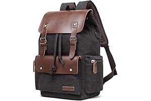 LACATTURA Vintage Canvas Leather Rucksack