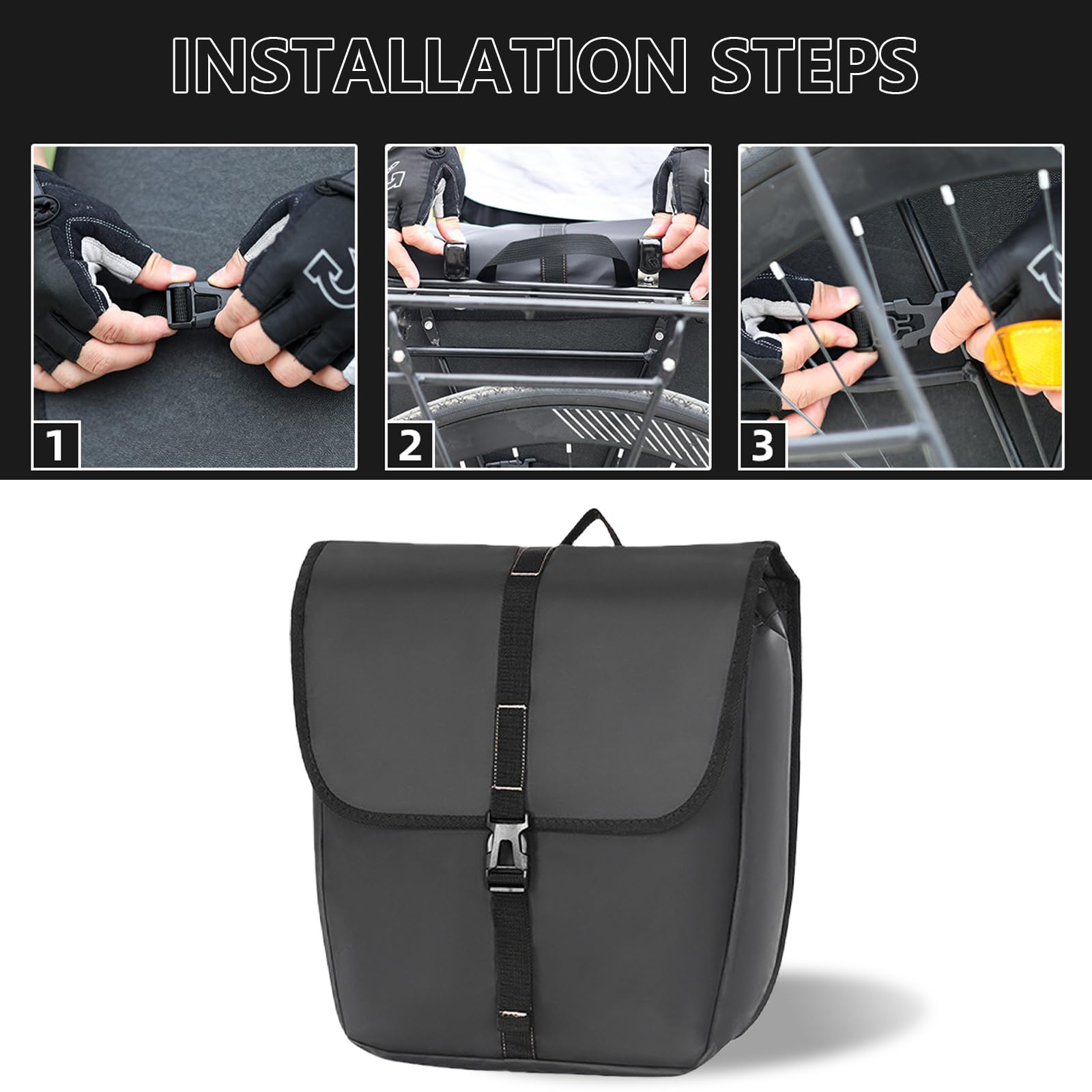 Bolsas de sillín de bicicleta de agua, bolsa de equipaje para bicicleta, bolsa trasera para ciclismo, viajes, bicicletas acuáticas, sillines de doble cara