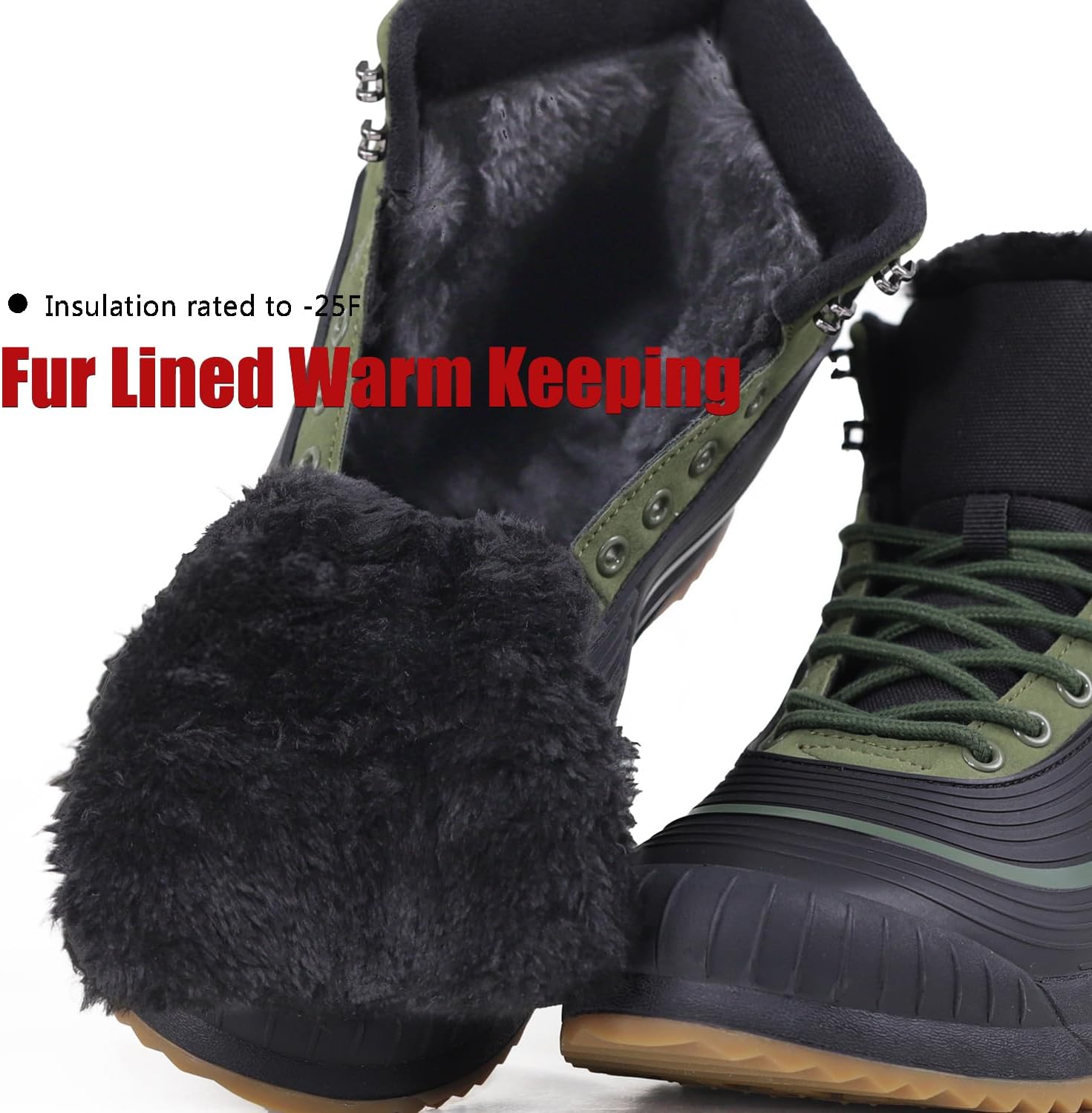 ulogu Snow Boots for Men Women丨Insulated Waterproof Fur Lined Booties丨Non Slip Lightweight Winter Shoes - Image 2