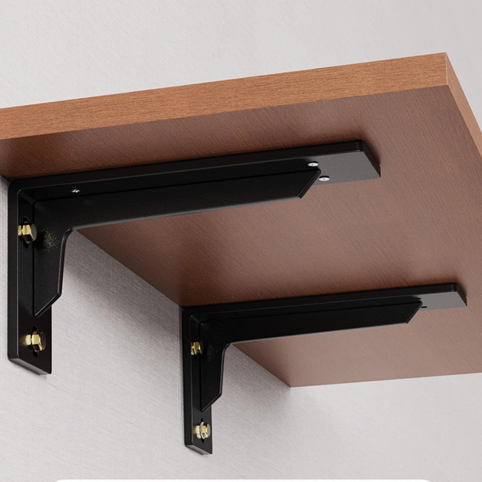Nero Addensare scaffali galleggianti,Staffe per Mensole a Parete Pesanti,Reggimensola Appeso in Metallo,per Camera da Letto,Soggiorno,Bagno,Cucina,Ufficio-2 Pezzi,245MM/9.6in