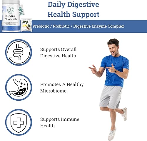 Miniatura 8 de Daily 7 Essentials - Paquete de vitaminas para hombre, paquete de 7 multivitamínicos y multiminerales para adultos, para energía, metabolismo, apoyo