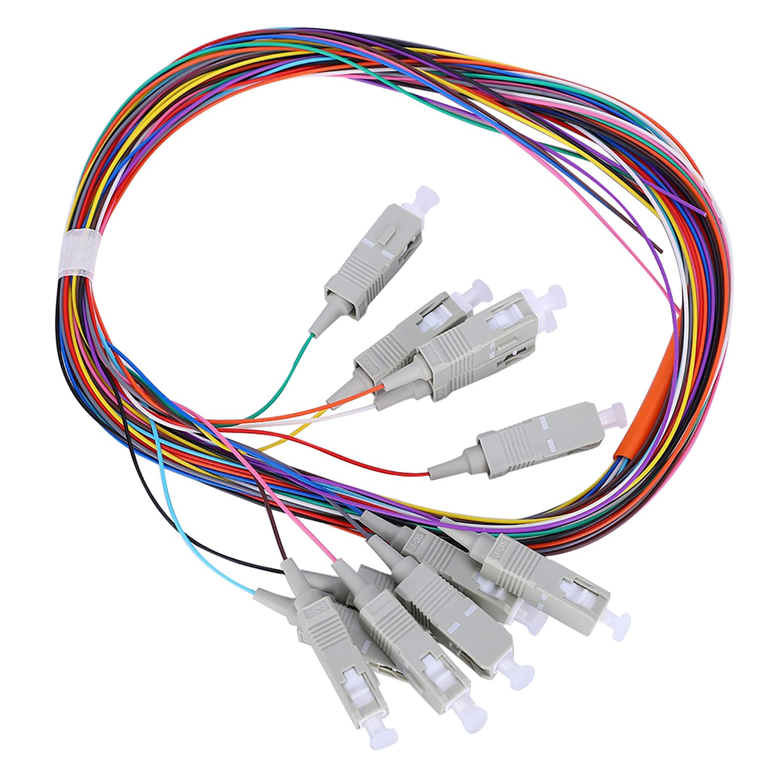 Cavo Pigtail in Fibra SC/UPC 62.5/125,Cavo Pigtail in Fibra Multimodale, Cavo Pigtail in Fibra Multimodale Livello Classe Portante 12 Core con Guscio in PVC Per Sistemi E Strumenti di Comunicazione I