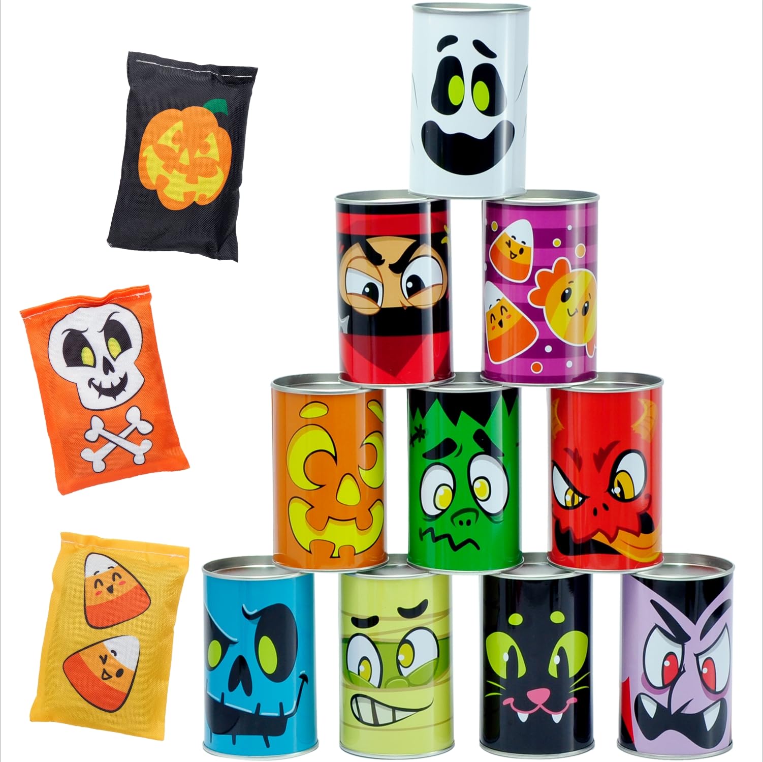 JOYIN 13 Pcs Halloween Carnival Can Bean Bag Toss Games for Kids &amp; Adults Trick or Treat Decoration, Home Decor Party Favors Supplies, Homeschooling Backyard Game
