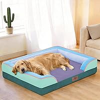 Vista 248 de Comfort Expression - Cama ortopédica para perros extragrandes, 53 x 42 pulgadas, cama impermeable y de apoyo de espuma con cojines removibles