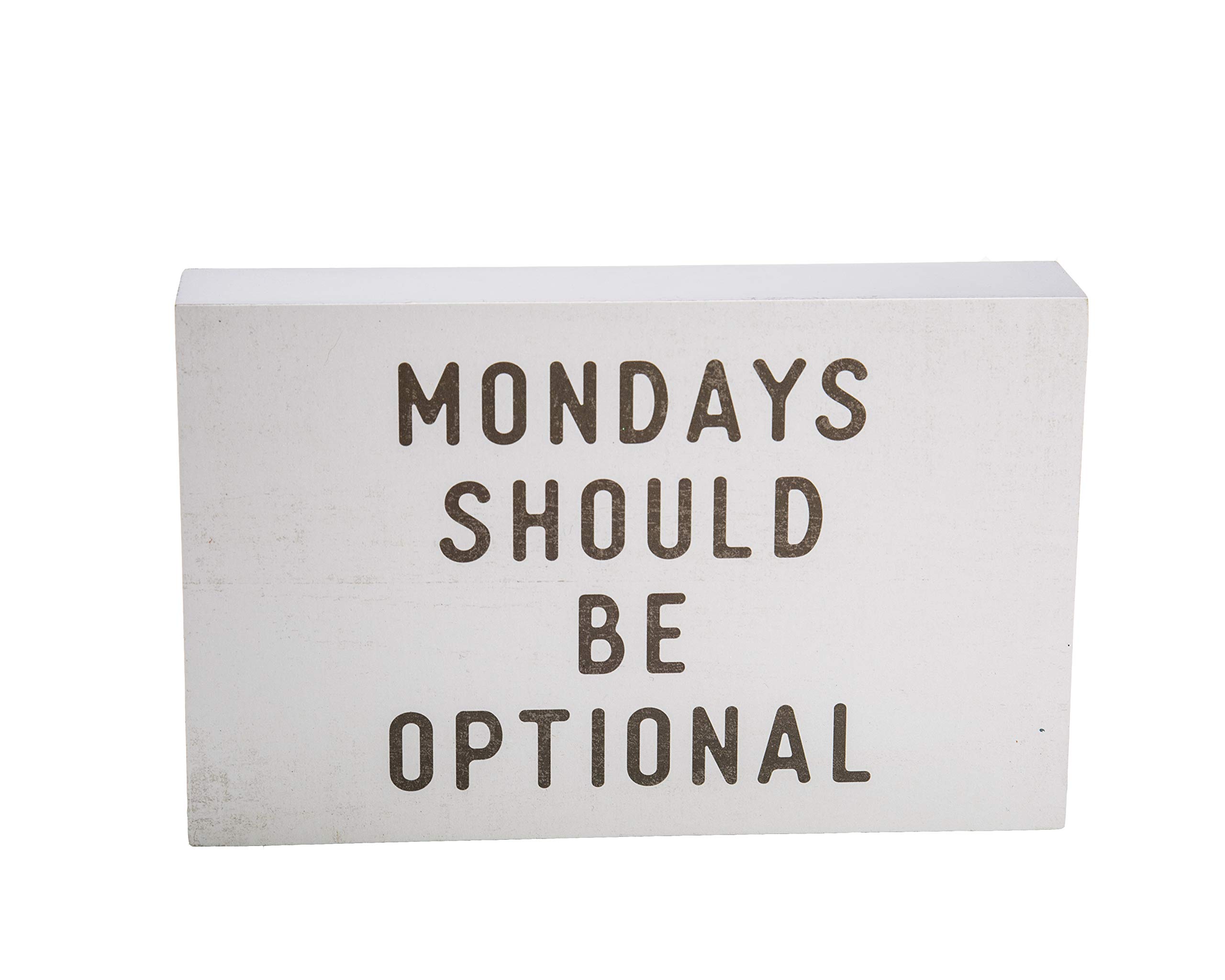 Decorative Expressions Mondays 5x8 Painted Wooden Box Sign