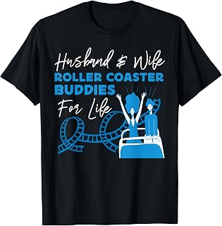 Roller Coaster Marriage Wedding Husband & Wife Roller T-Shirt