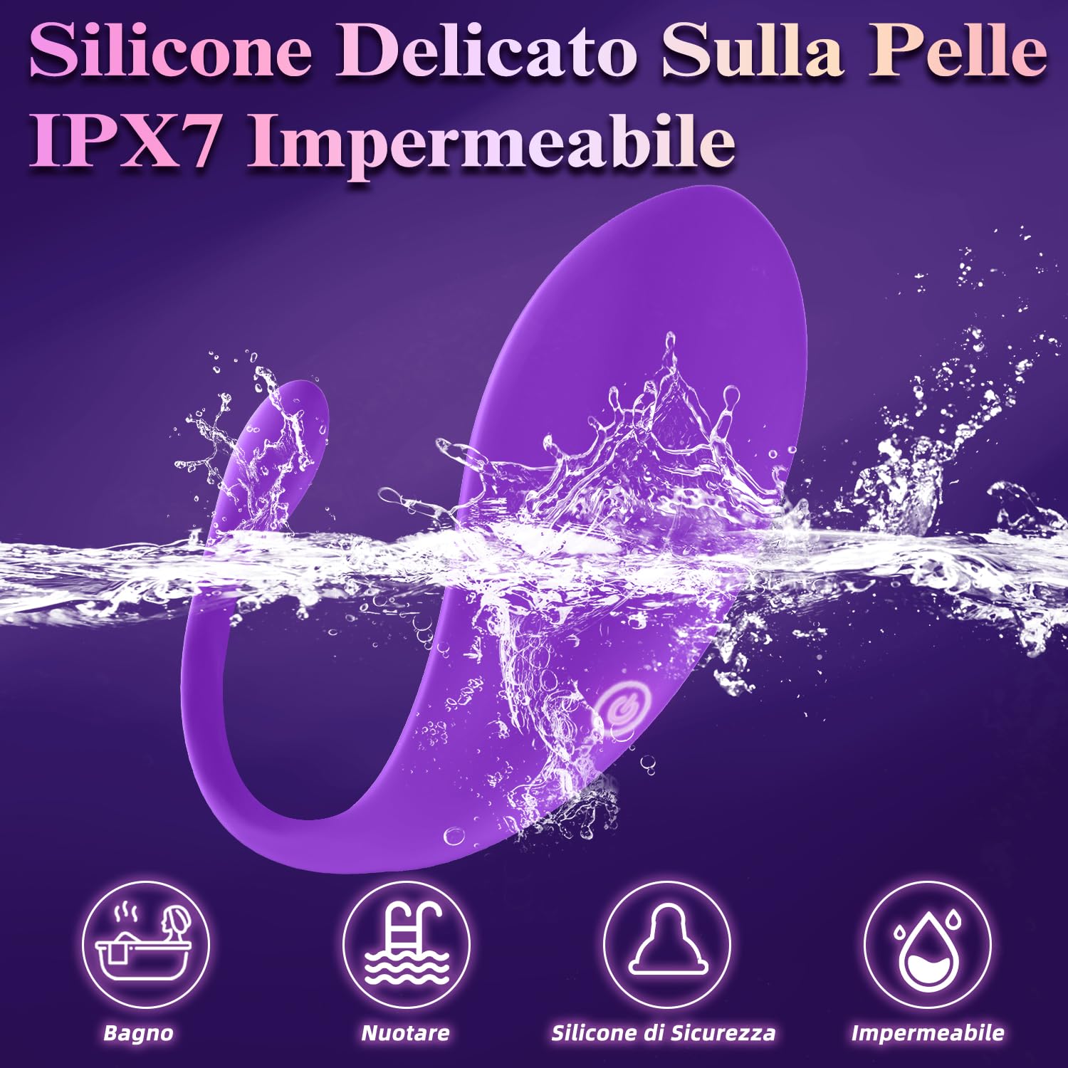 Vibratoreper Donna Professionale Ovetto Vibrante Donna Telecomando con App 9 Modalità Sexytoysys Coppia Vibratore per Vibratore Clitoride Wireless Sex Toys toys Sessuali per Sex Toy (Viola)